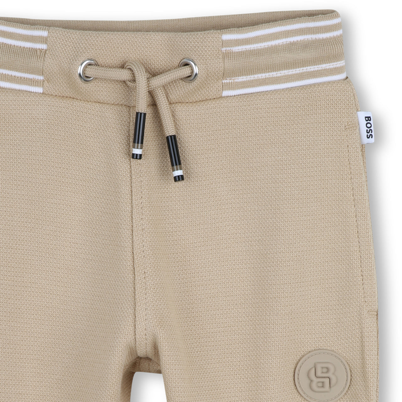 BOSS Set de pants para bebe beige, con capucha y bolsas frontales