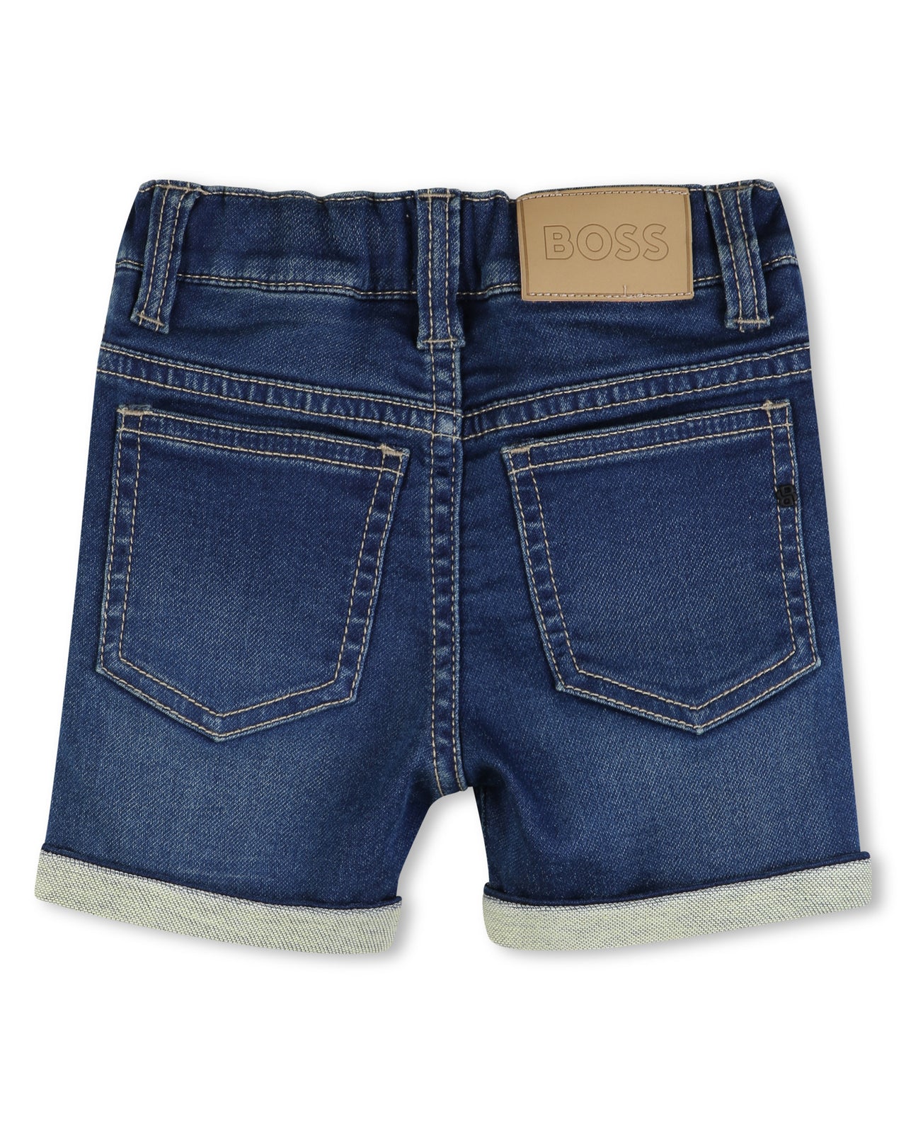 BOSS short para niño y Teen de mesclilla