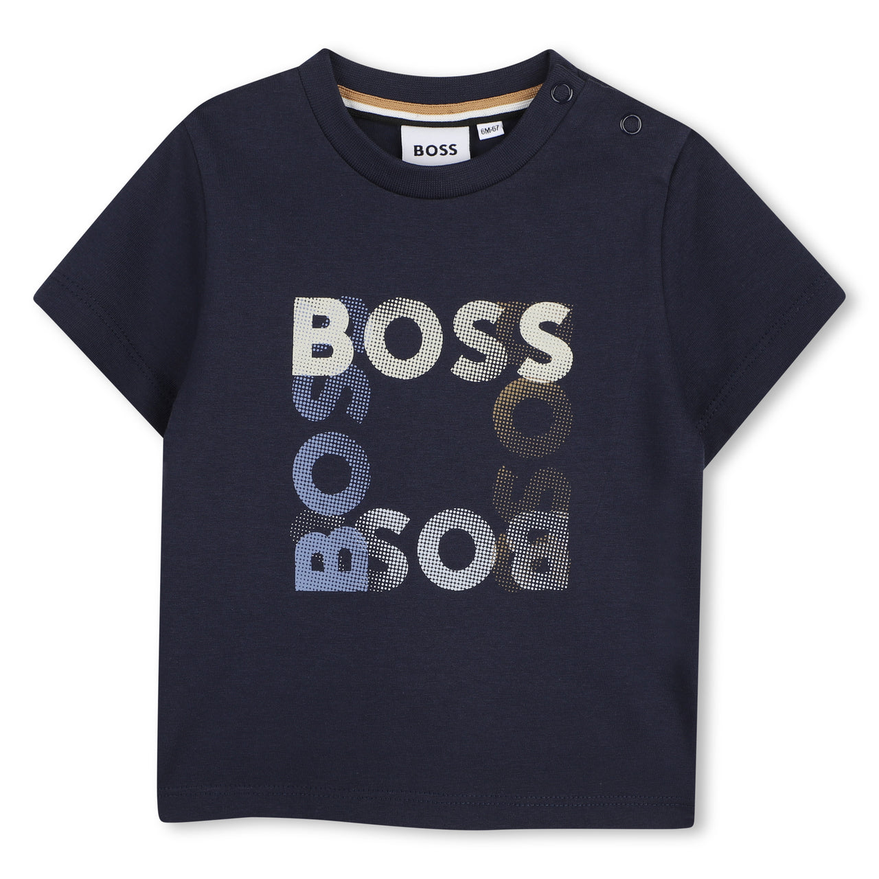 BOSS Playera para bebe Color marino, multi logo