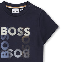 Thumbnail for BOSS Playera para bebe Color marino, multi logo