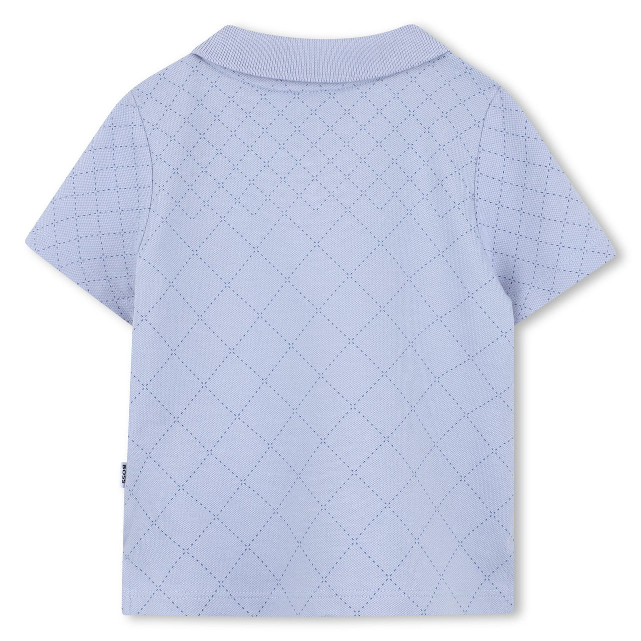BOSS Playera polo para bebe azul ne logo al tono