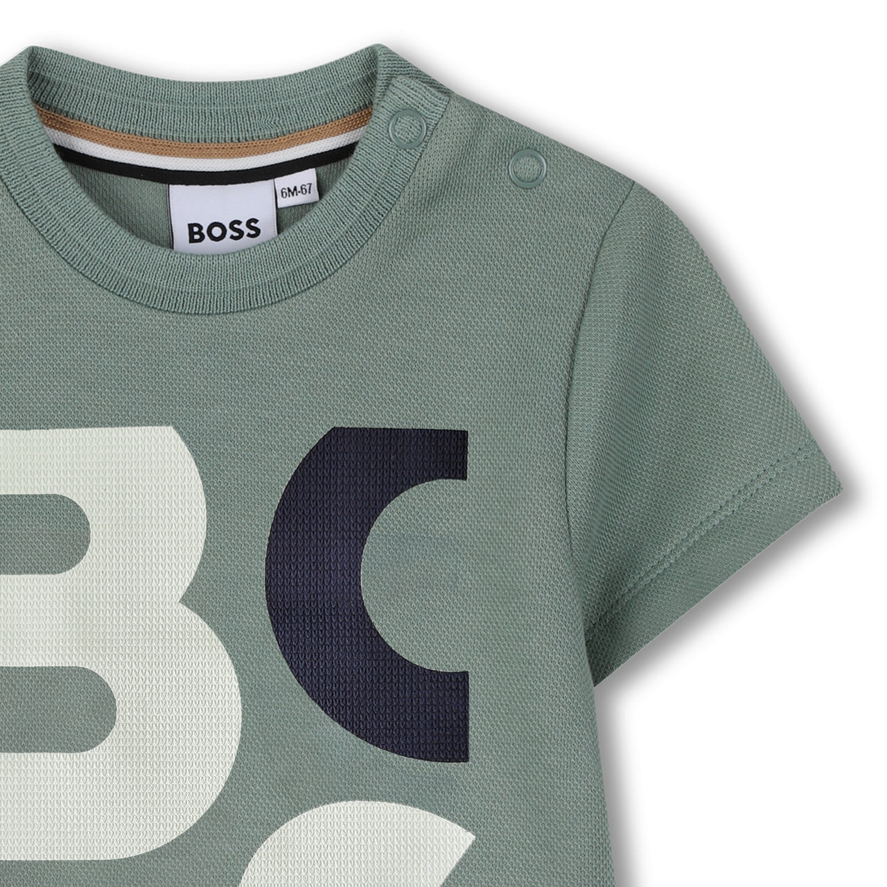BOSS Playera para bebe Color verde olivo, big logo