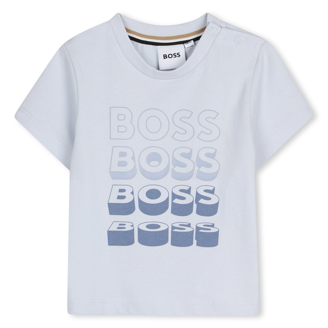 BOSS Playera para bebe Color blue trendi olivo, multi logo