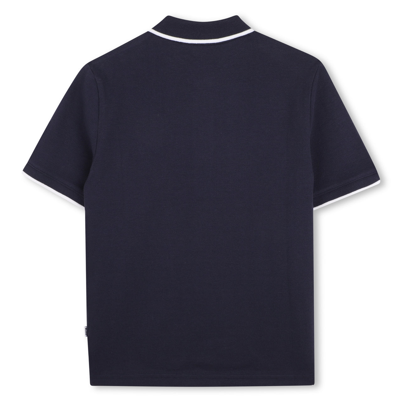 BOSS Playera polo para niño y teen, detalles en manga y cuello new logo al tono