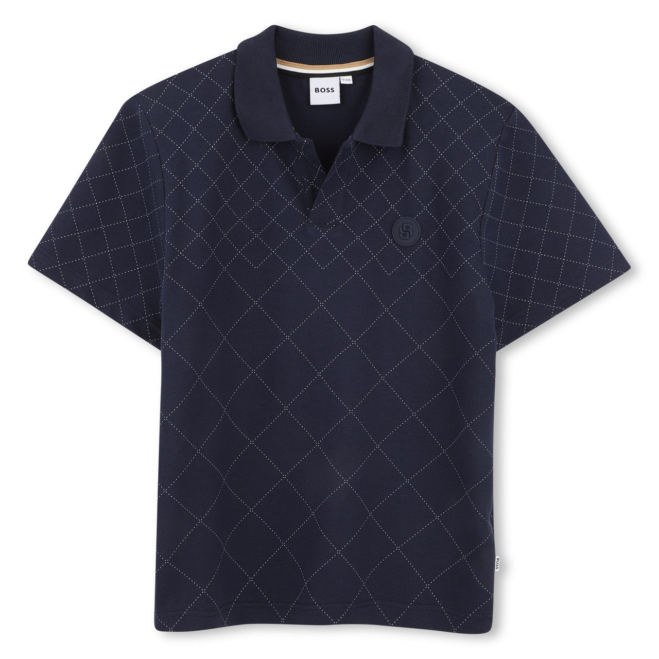 BOSS Polo para niño y teen marino pespuntes new logo