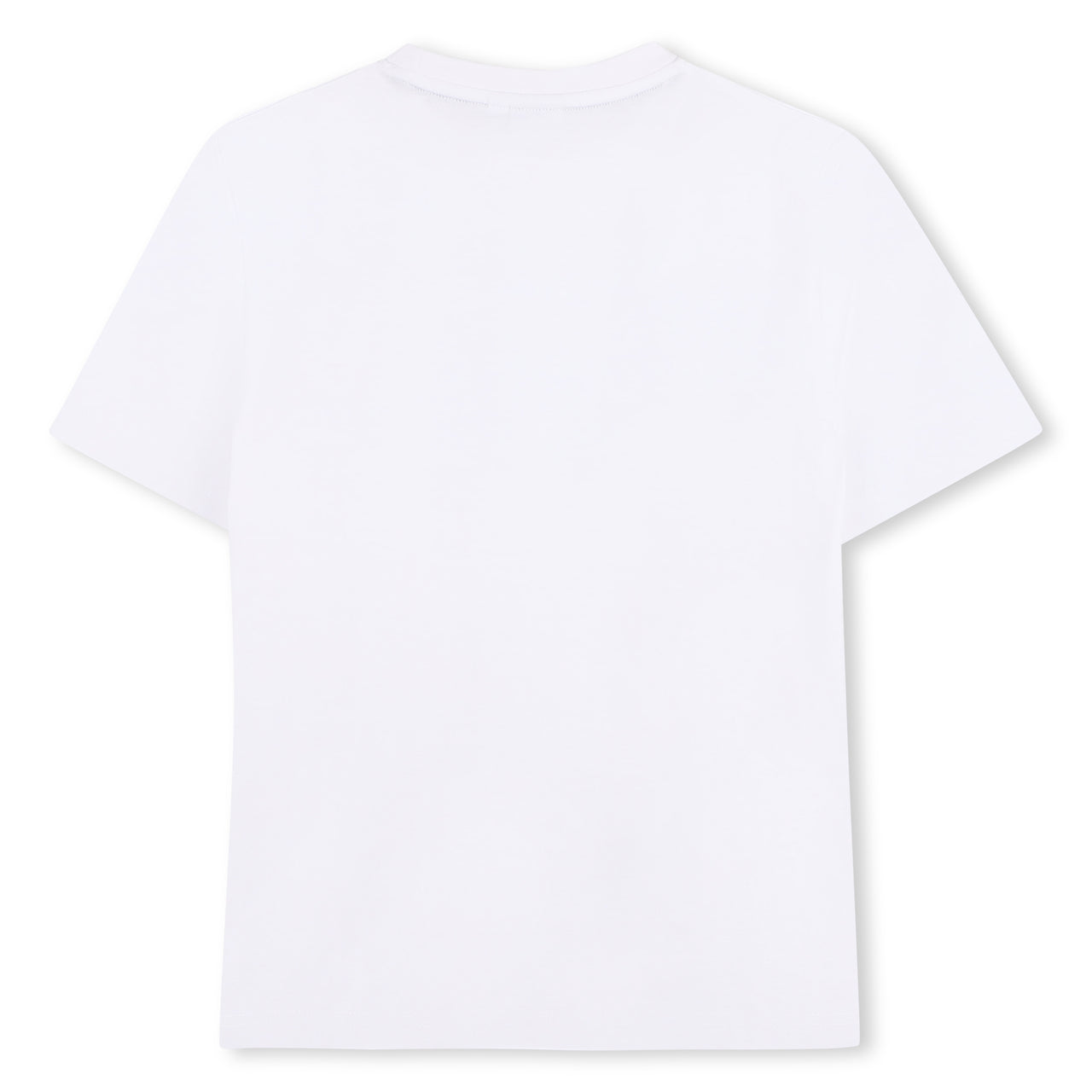 BOSS Playera para niño y teen, Color blanco, logo con edificios
