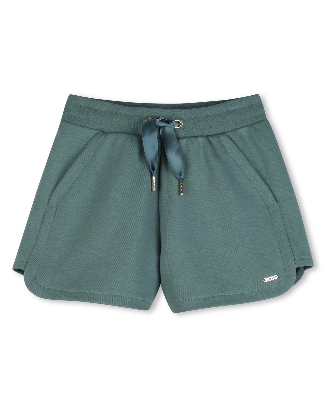 BOSS Set de Sudadera con short para niña y teen color verde