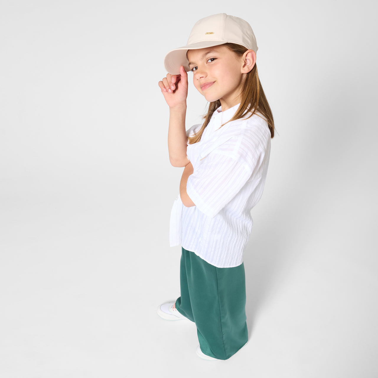 BOSS Set de pants para niña verde satin pequeño logo