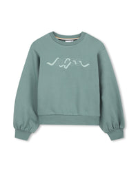 Thumbnail for BOSS Set de Sudadera con short para niña y teen color verde