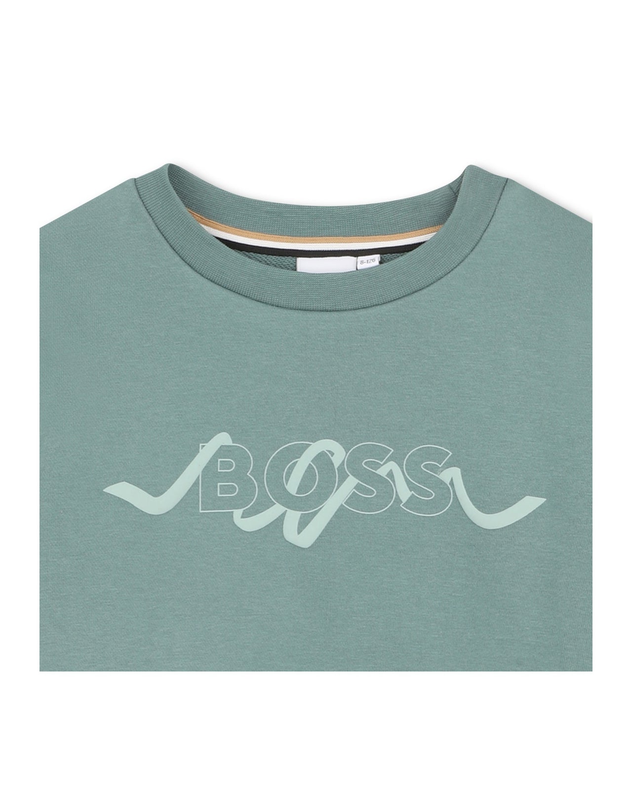 BOSS Set de Sudadera con short para niña y teen color verde