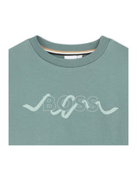 Thumbnail for BOSS Set de Sudadera con short para niña y teen color verde