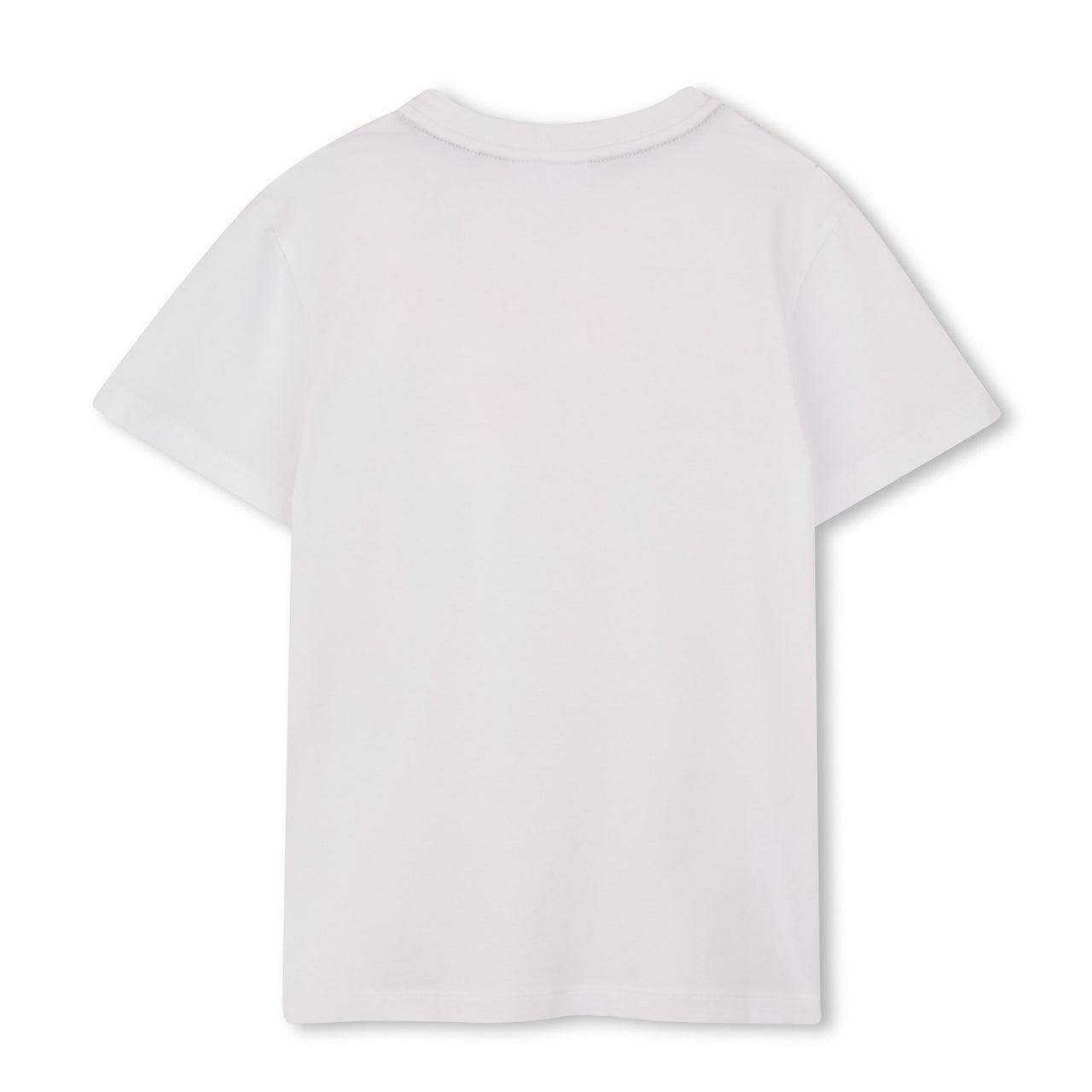 BOSS Playera para niña y teen Color blanco, estampado al frente en color rosa