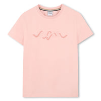 Thumbnail for BOSS Playera para niña y teen Color rosa, estampado al frente en color rosa