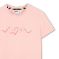 Thumbnail for BOSS Playera para niña y teen Color rosa, estampado al frente en color rosa