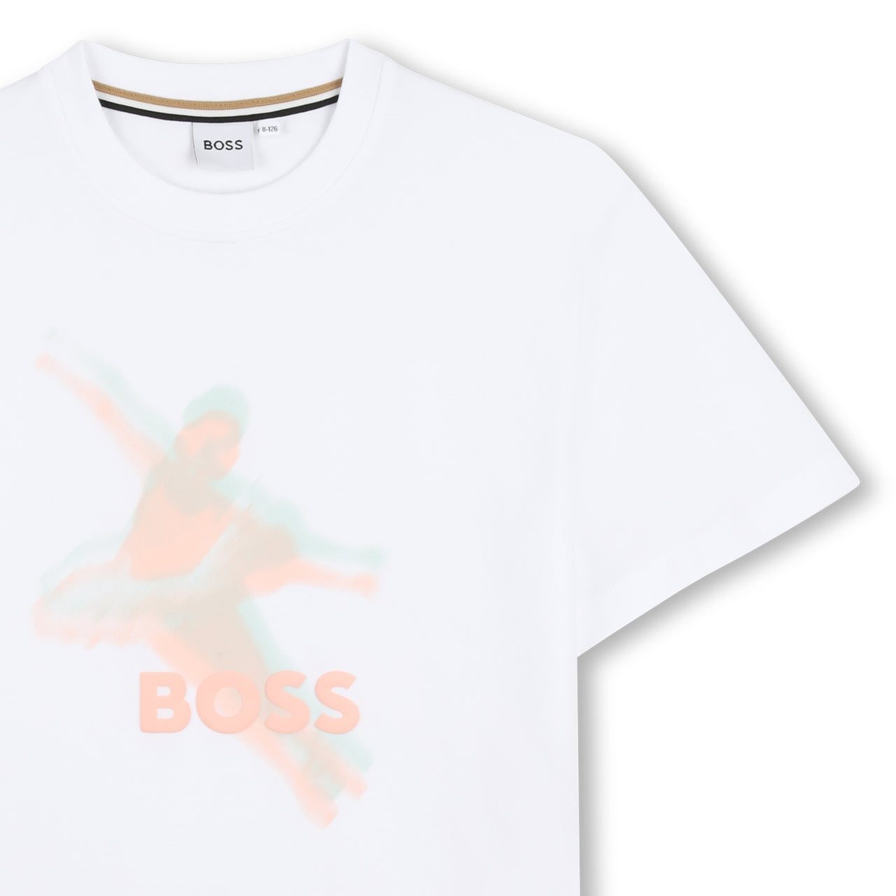 BOSS Playera para niña y teen Color rosa, estampado al frente en color rosa con logo