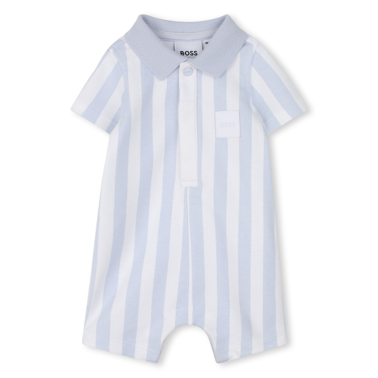 BOSS Pañelero exterior para bebe rayas azul cielo y blanco