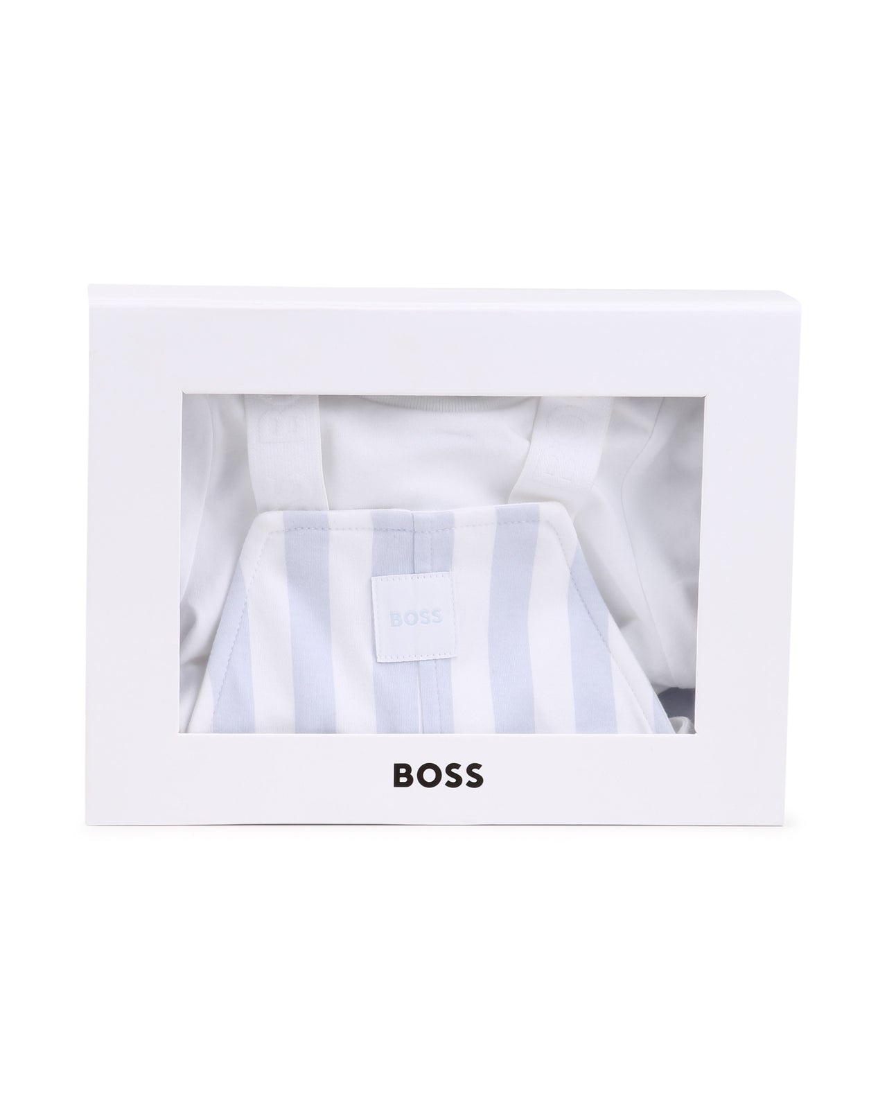 BOSS Set de overall y polo en rayas para bebe