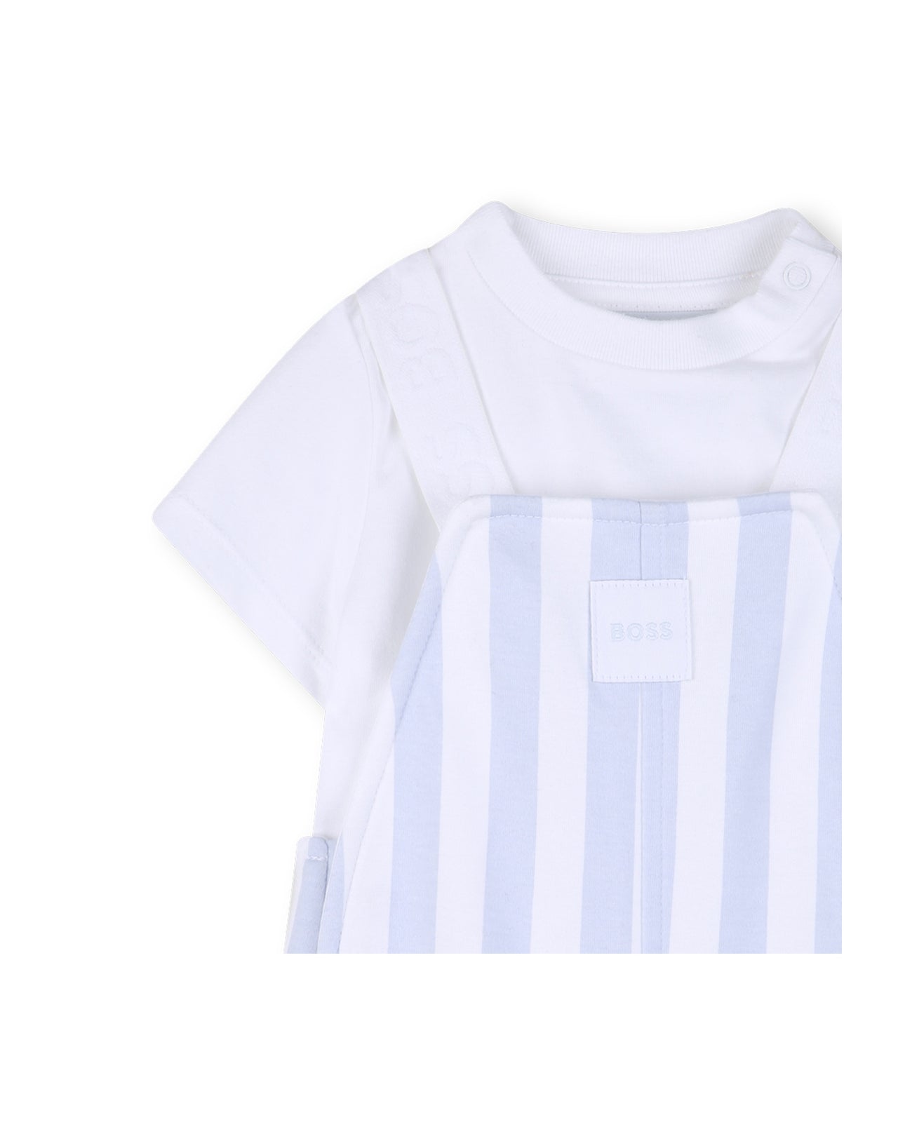 BOSS Set de overall y polo en rayas para bebe