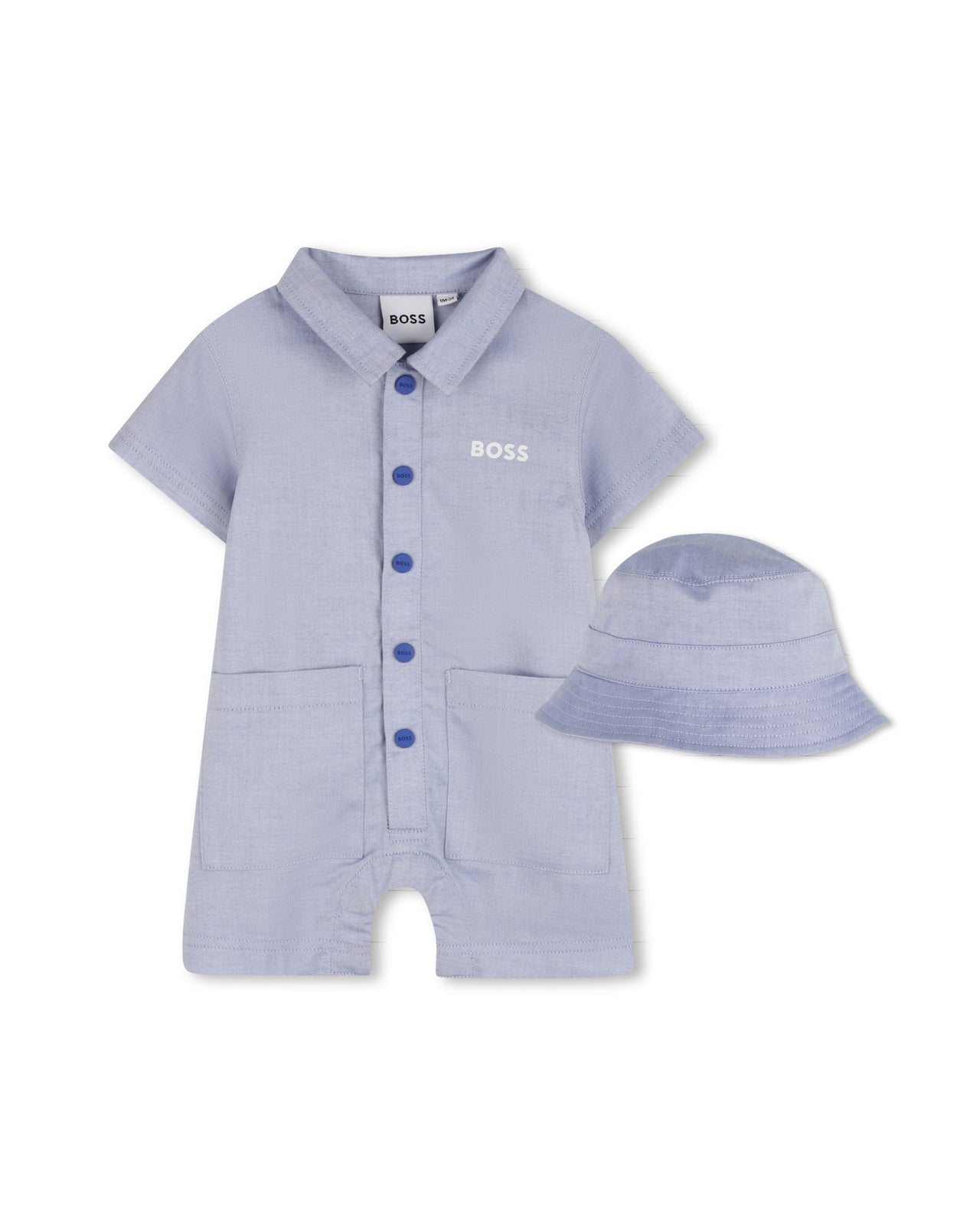 BOSS Pañalero exterior para bebe con gorro color azul