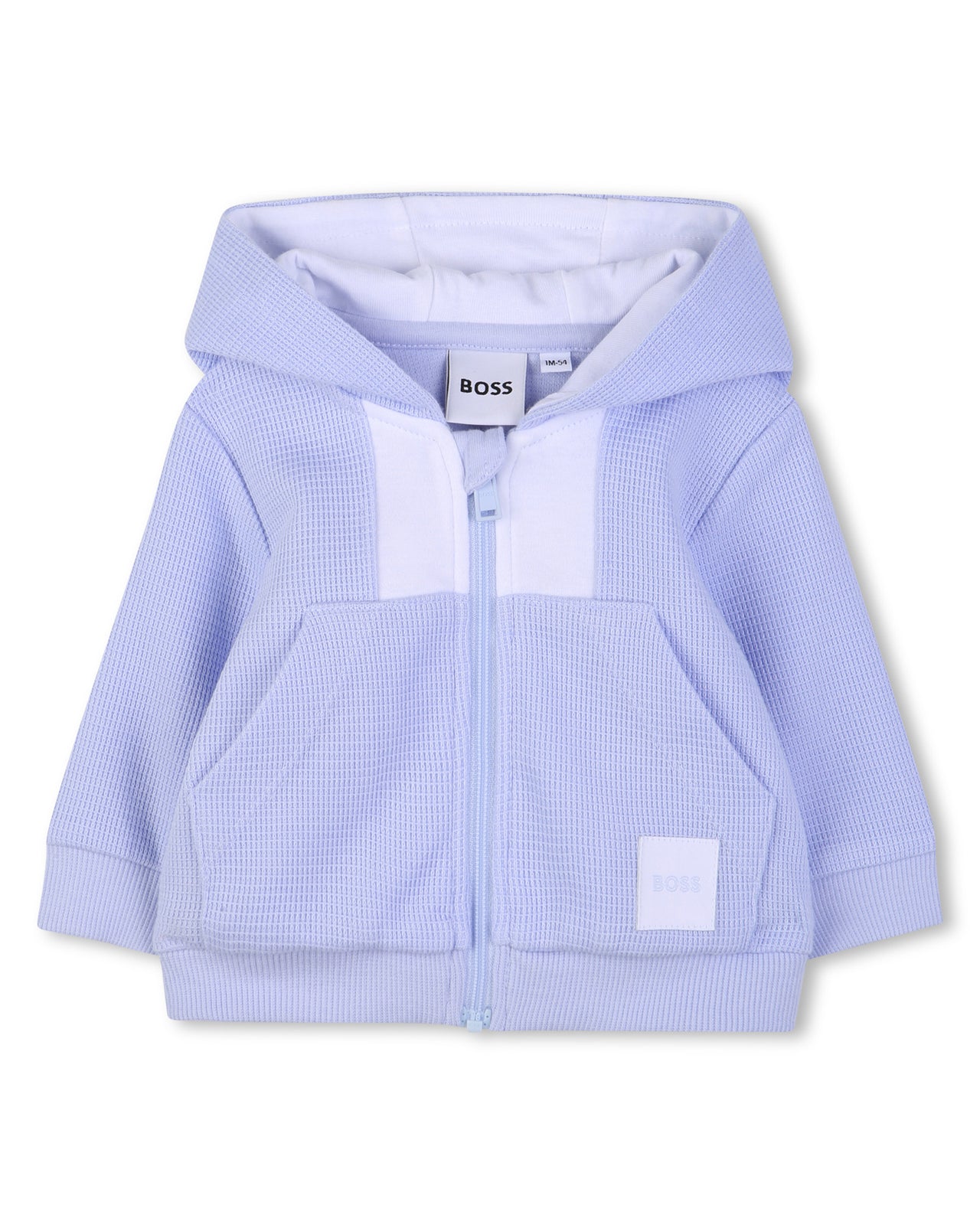 BOSS Set de pants con playera para bebe azul cielo con capucha