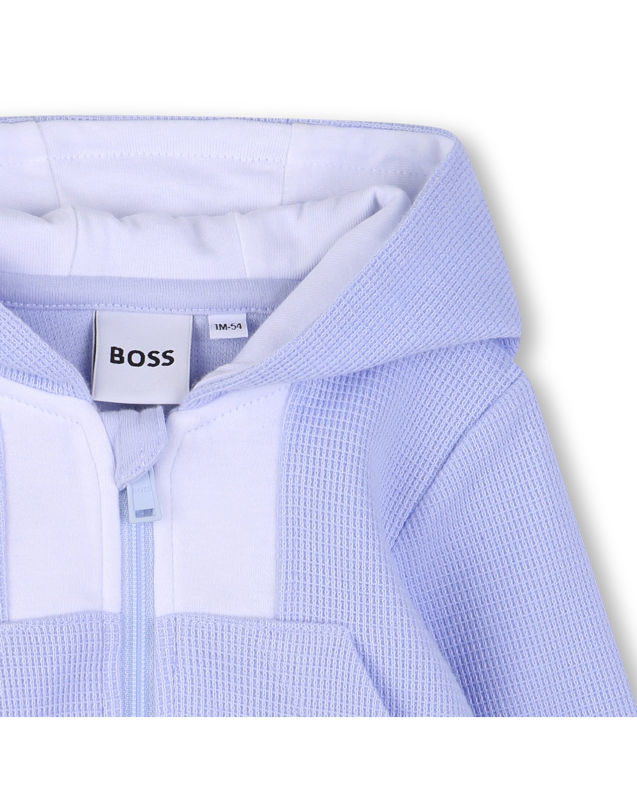 BOSS Set de pants con playera para bebe azul cielo con capucha