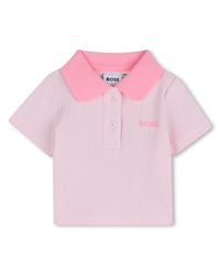 Thumbnail for Boss Set de polo y short para bebe niña rosa