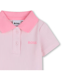 Thumbnail for Boss Set de polo y short para bebe niña rosa