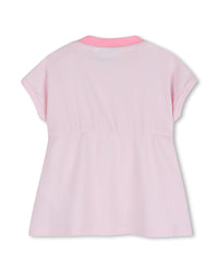 Thumbnail for BOSS vestido para bebé, color rosa en dos tonos con pequeño logo y calzoncito