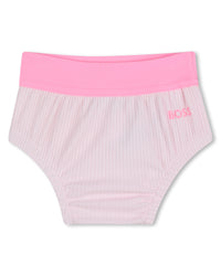 Thumbnail for BOSS vestido para bebé, color rosa en dos tonos con pequeño logo y calzoncito