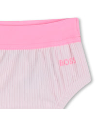 Thumbnail for BOSS vestido para bebé, color rosa en dos tonos con pequeño logo y calzoncito