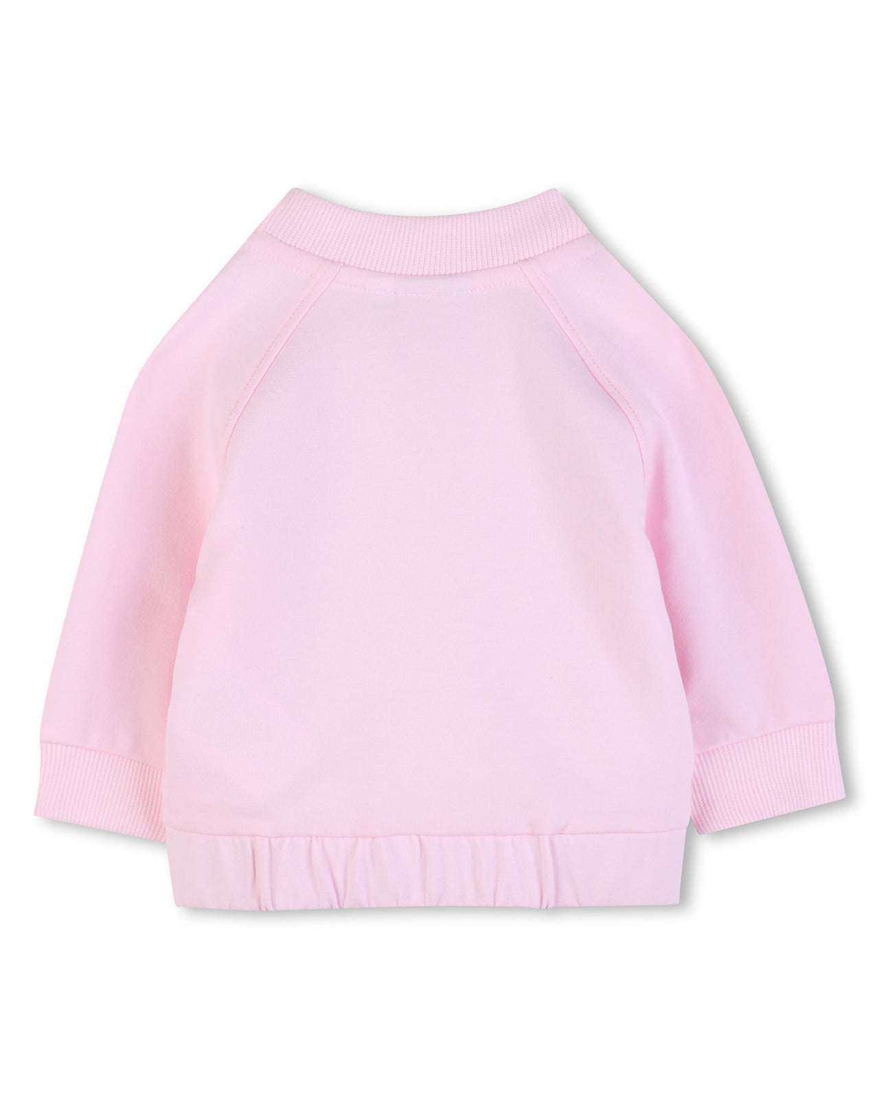 BOSS Set de pants con playera para bebe niña new logo color rosa y blanco con botones