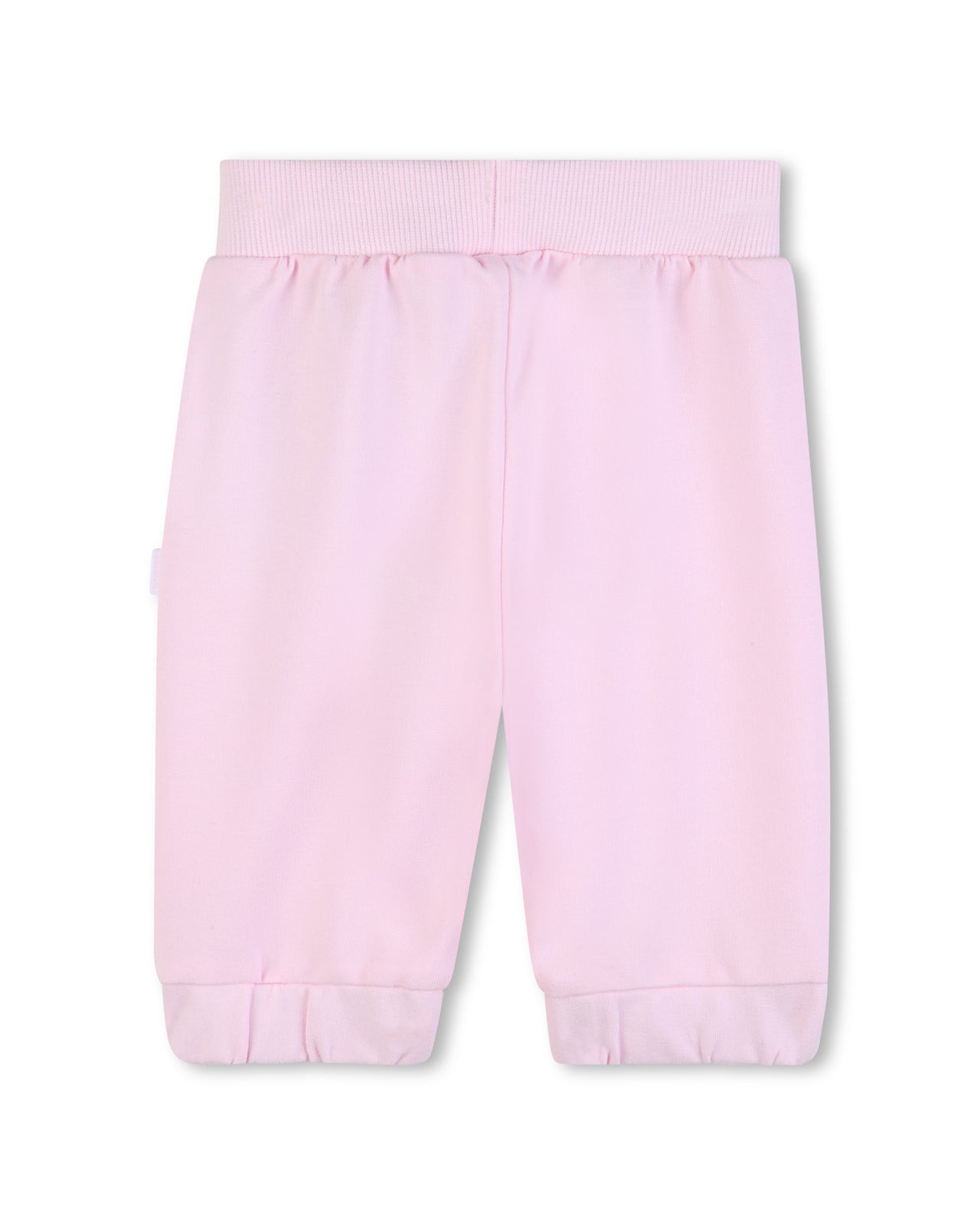 BOSS Set de pants con playera para bebe niña new logo color rosa y blanco con botones