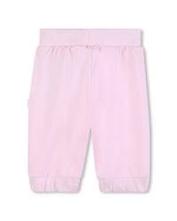 Thumbnail for BOSS Set de pants con playera para bebe niña new logo color rosa y blanco con botones