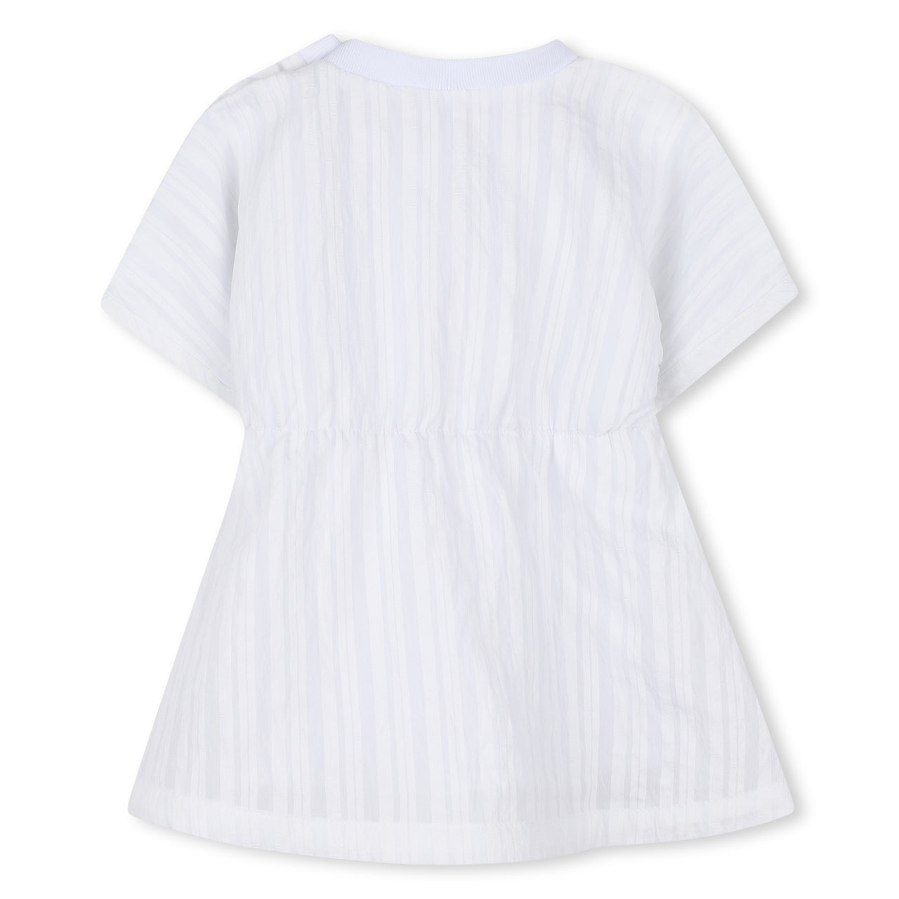 BOSS vestido para bebé, color blanco pequeño logo y calzoncito
