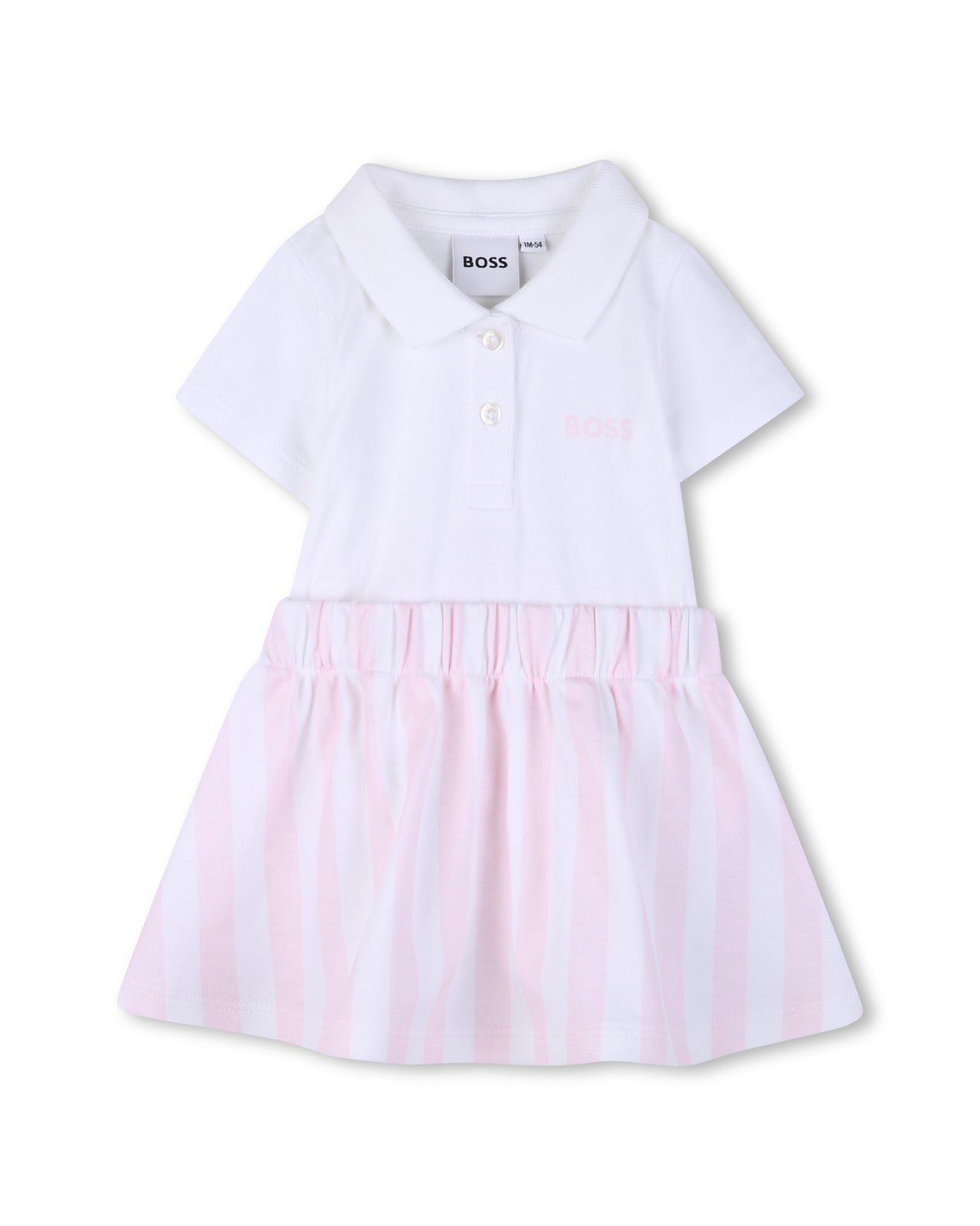 BOSS Vestido para bebe en 2 tonos pequeño logo
