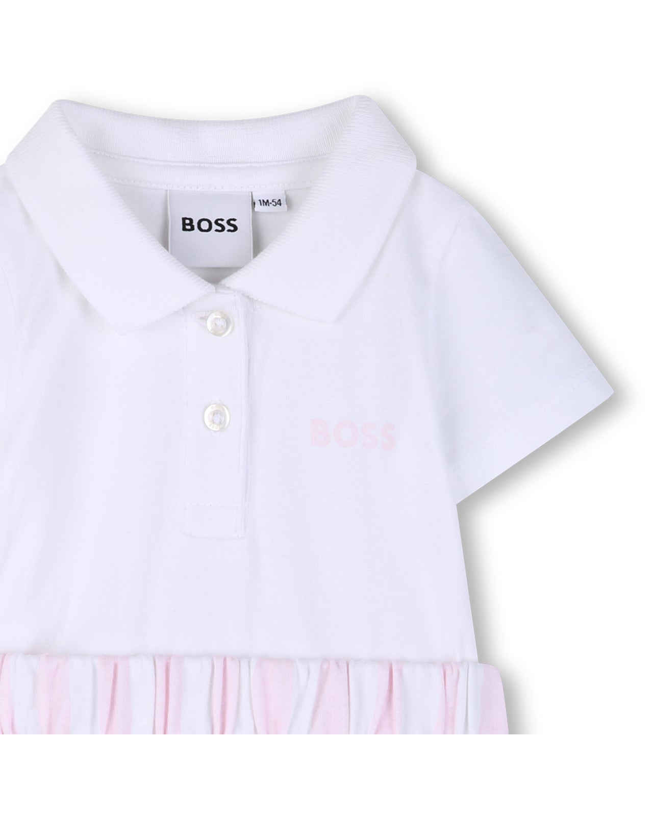 BOSS Vestido para bebe en 2 tonos pequeño logo