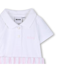 Thumbnail for BOSS Vestido para bebe en 2 tonos pequeño logo