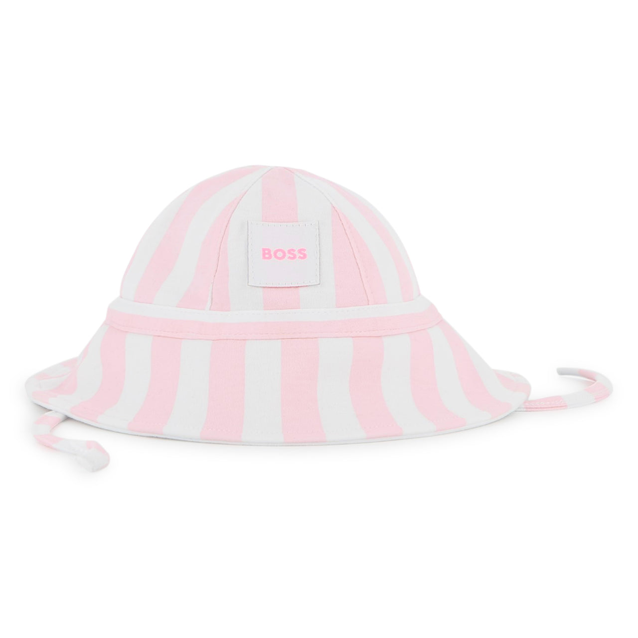 BOSS Gorro para bebe niña rosa rayado