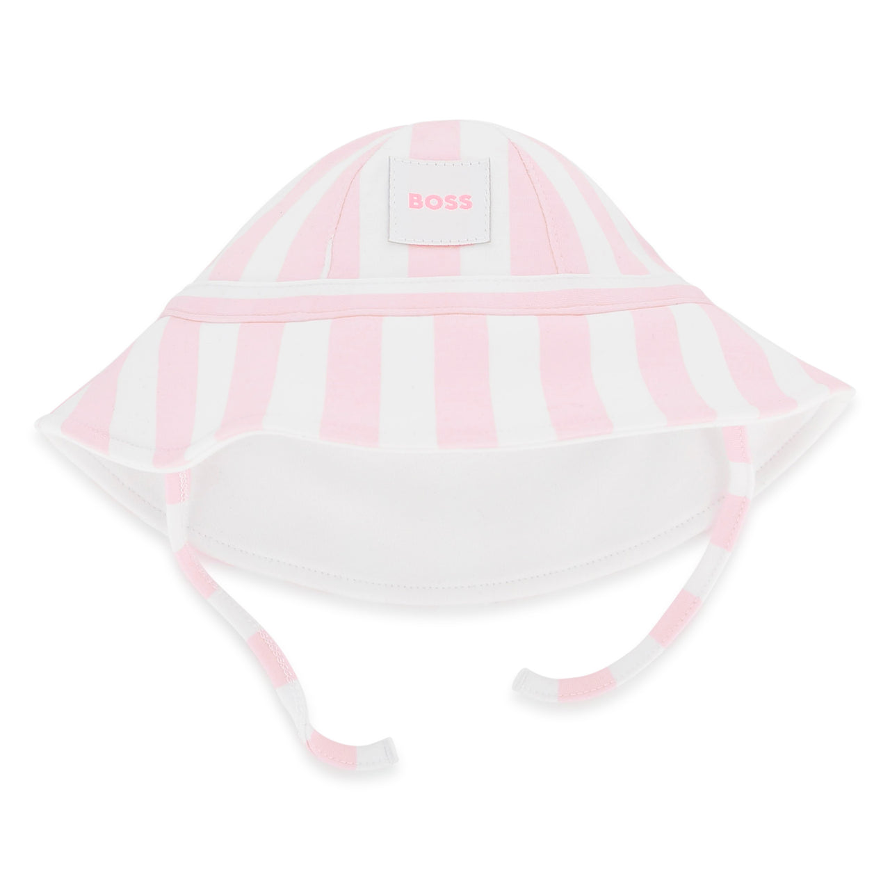 BOSS Gorro para bebe niña rosa rayado