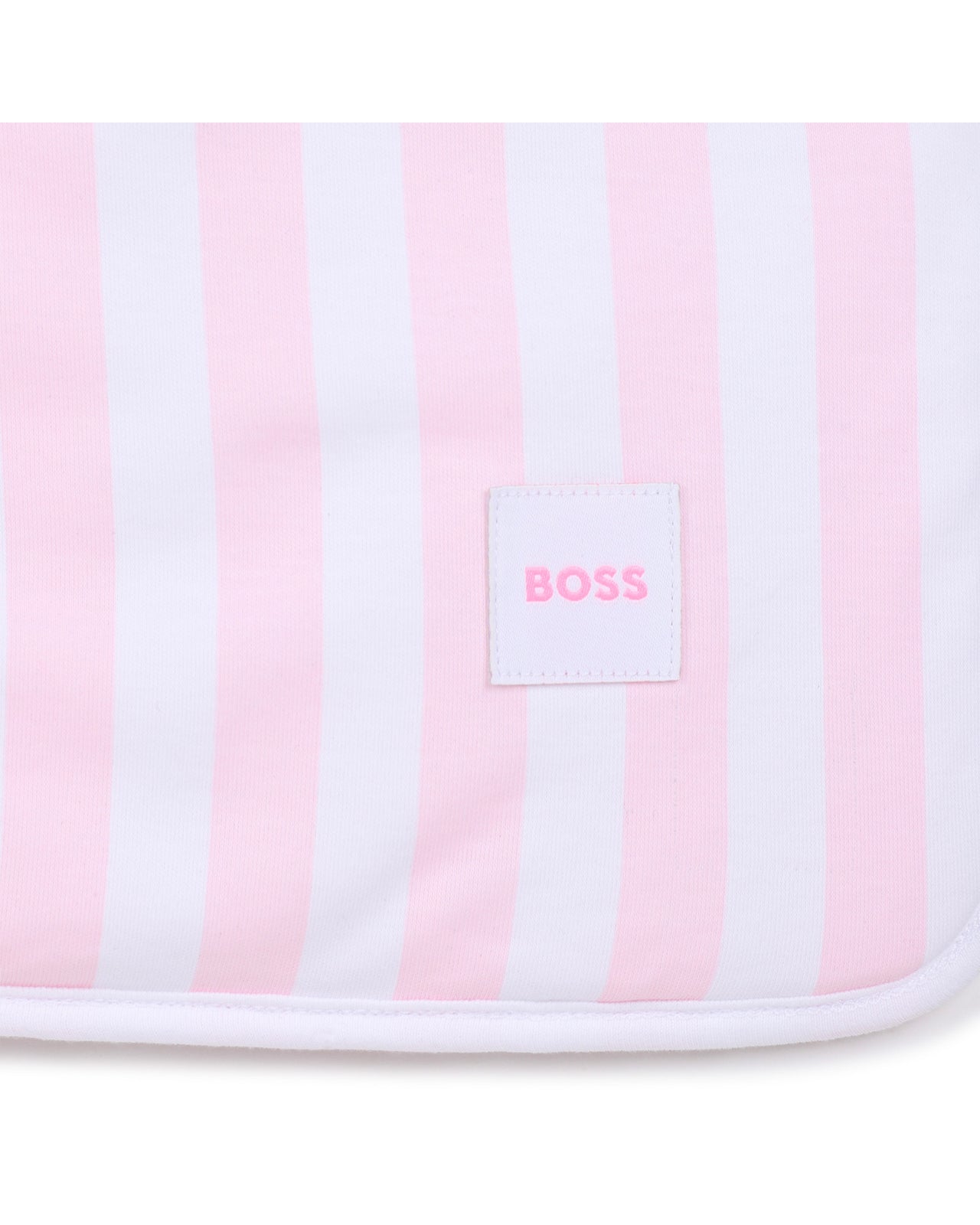 BOSS Cobija para bebe niña reversible a rayas