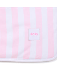 Thumbnail for BOSS Cobija para bebe niña reversible a rayas