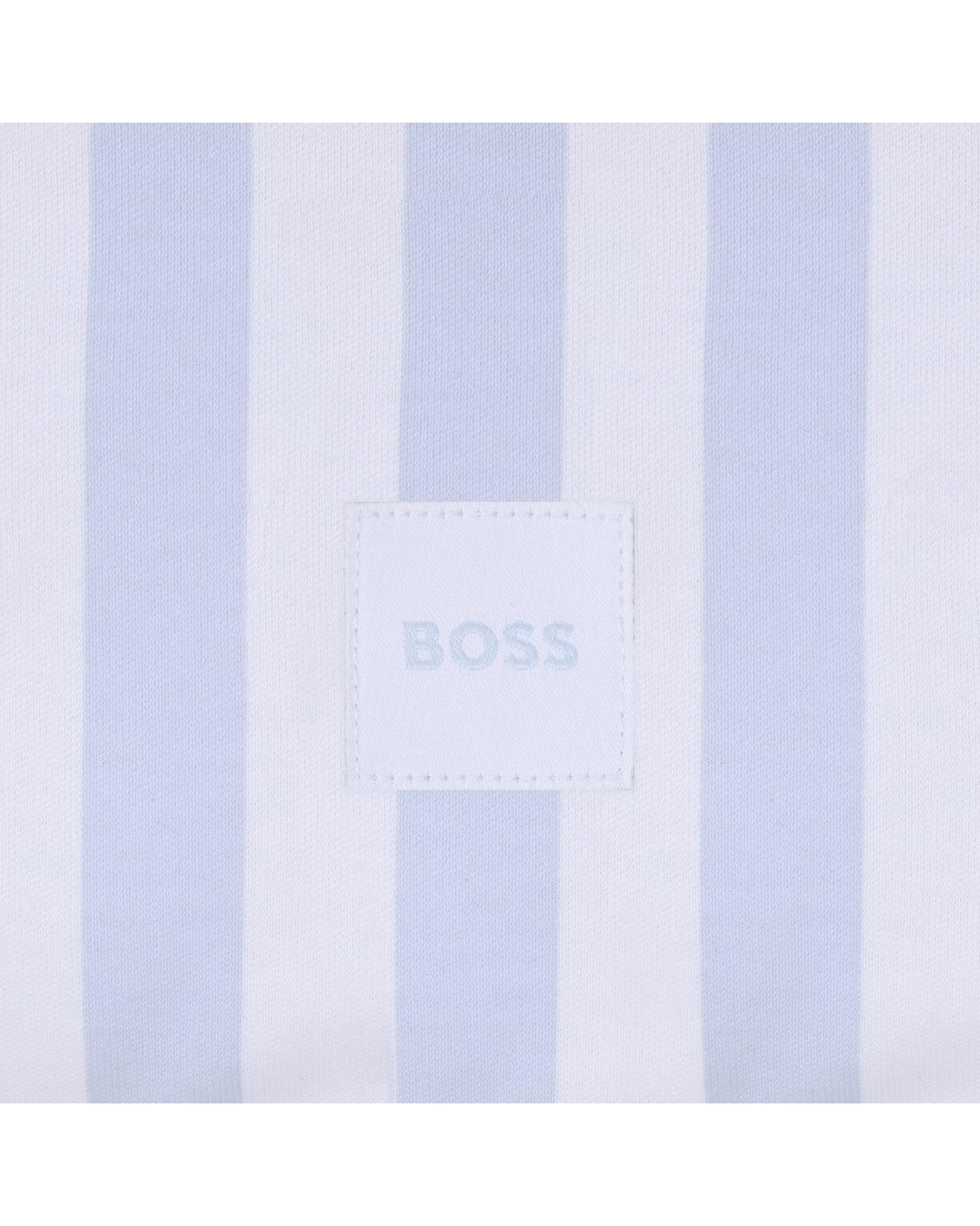 BOSS Cobija para bebe reversible a rayas azul cielo
