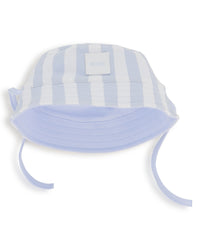 Thumbnail for BOSS Gorro para bebe reversible azul cielo y lineas por el otro lado