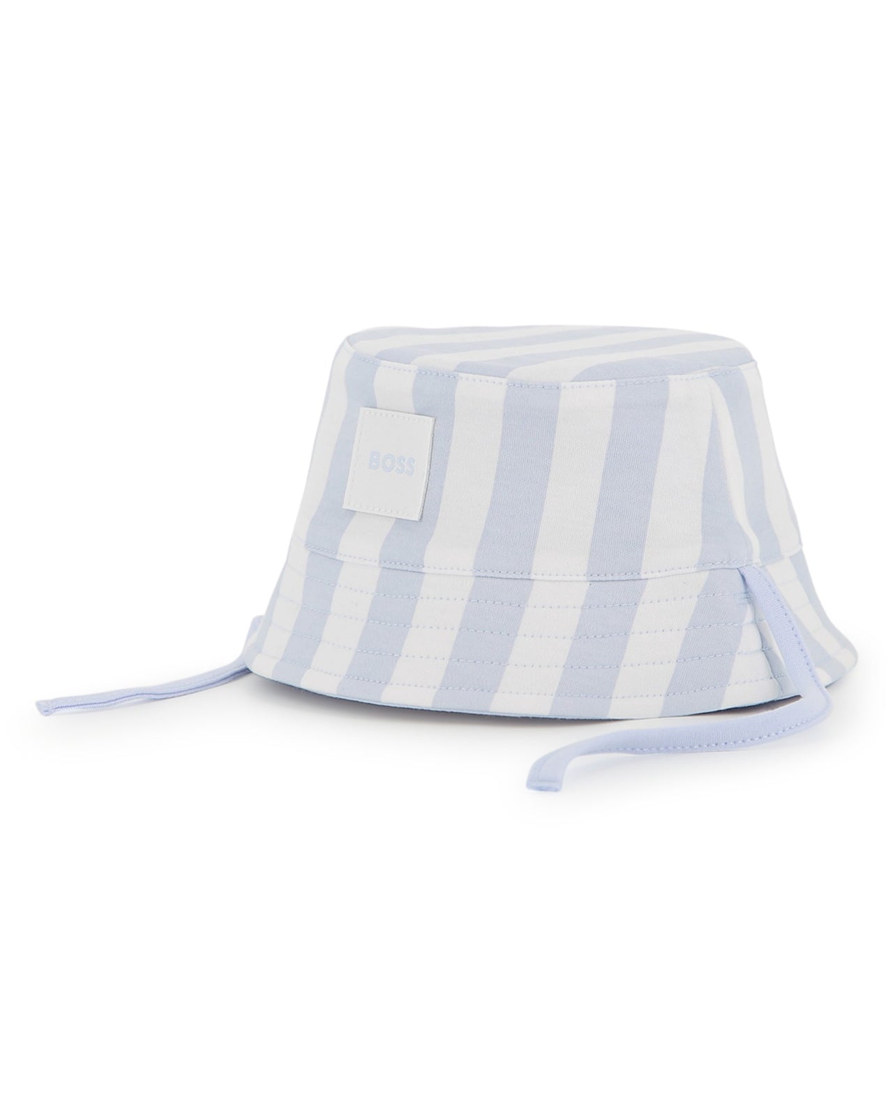 BOSS Gorro para bebe reversible azul cielo y lineas por el otro lado