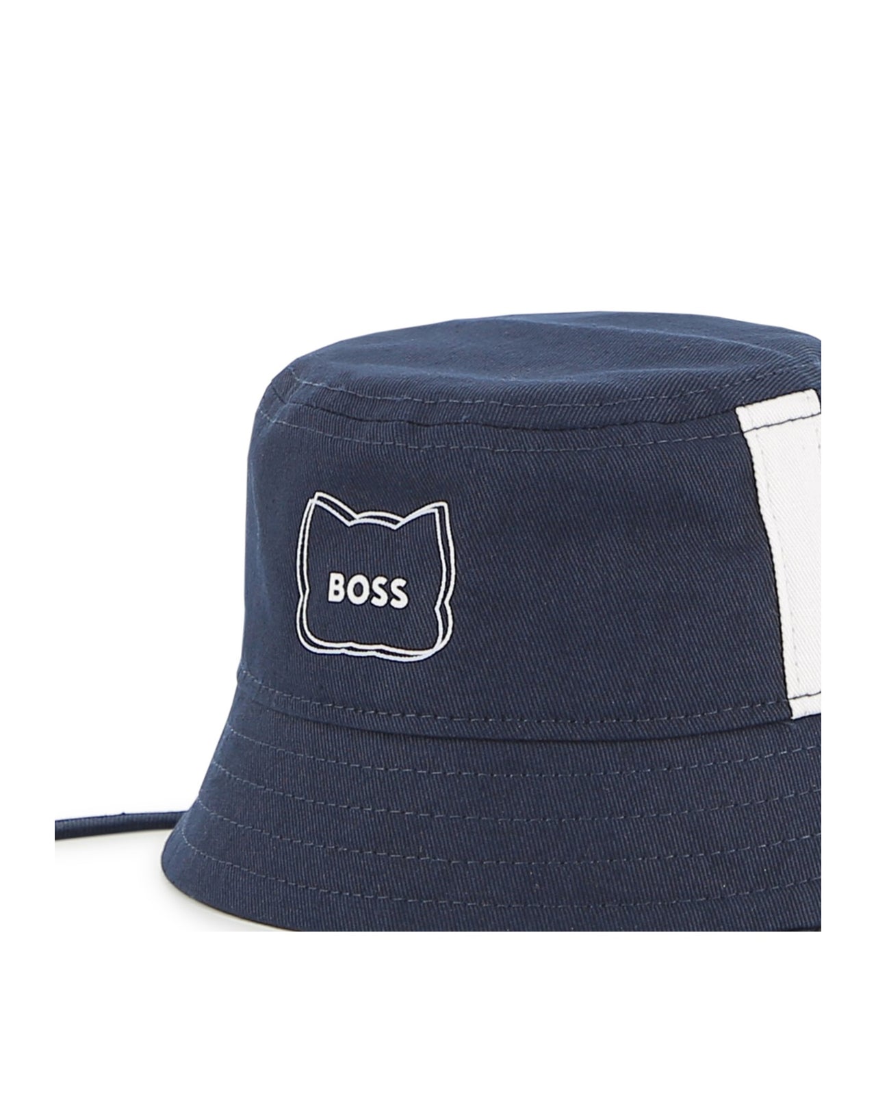 BOSS Gorro para bebe azul marino logo gatito