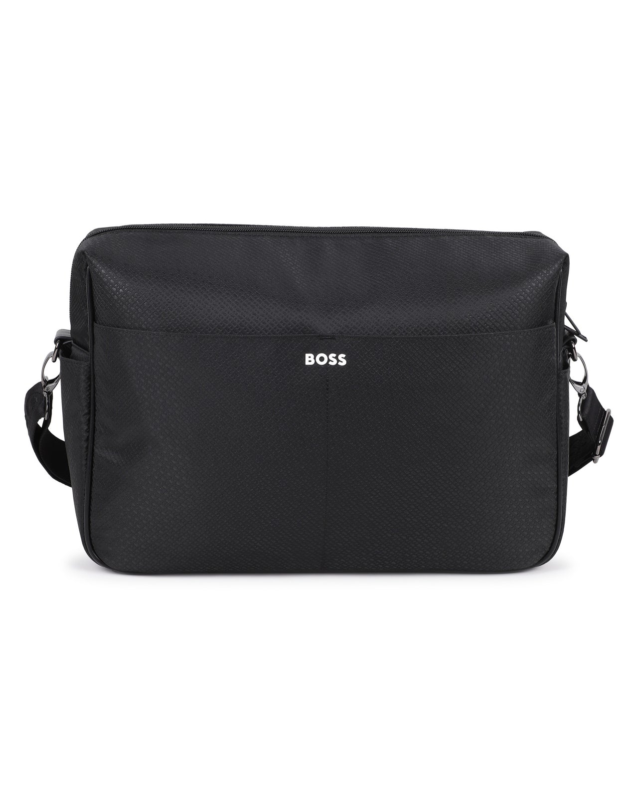 BOSS Pañalera con accesorios, ajustable, color negro all over print