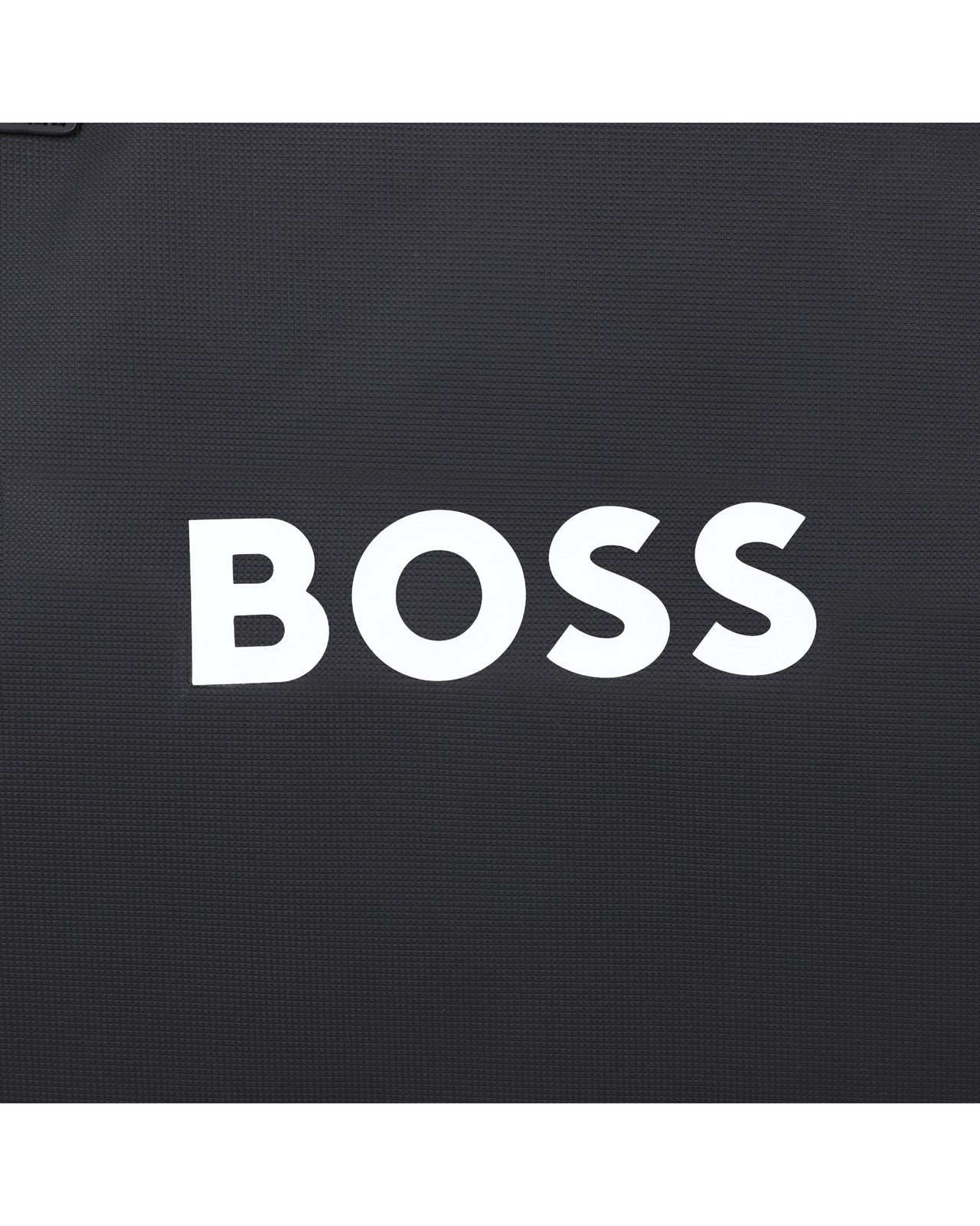 BOSS Pañalera con accesorios, ajustable, color negro big logo blanco