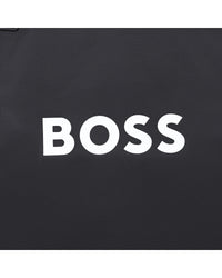 Thumbnail for BOSS Pañalera con accesorios, ajustable, color negro big logo blanco