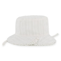 Thumbnail for BOSS Gorro para bebe unisex blanco rayado logo bordado en plata