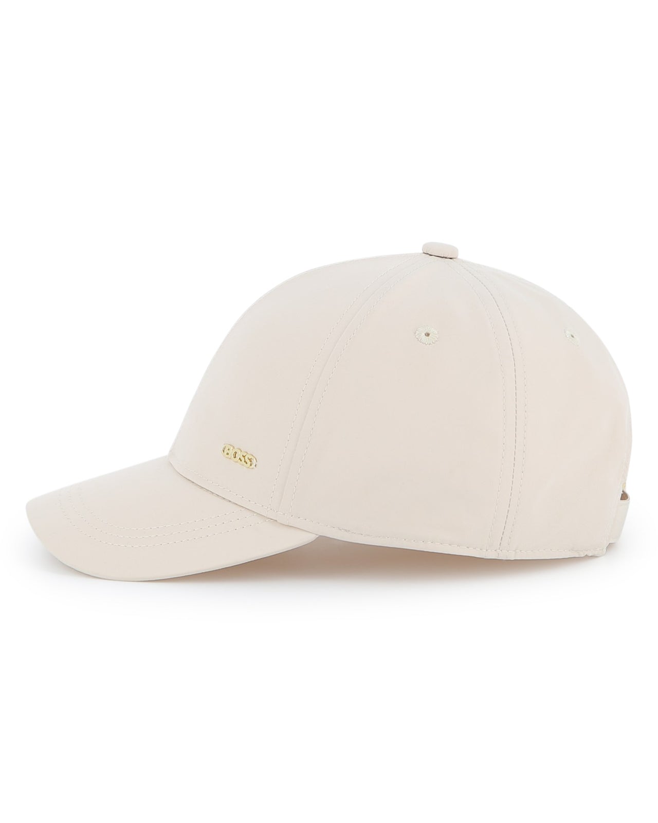 BOSS Gorra blanca para niño y teen unisex logo plaquita oro